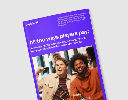 Printed material from Paysafe about strengthening player experience for online sportsbooks