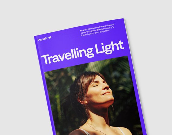 Brochure cover “Travelling Light” by Paysafe