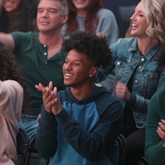 Group of individuals in stadium